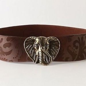 Anthropologie Lucky Penny Elephant Belt